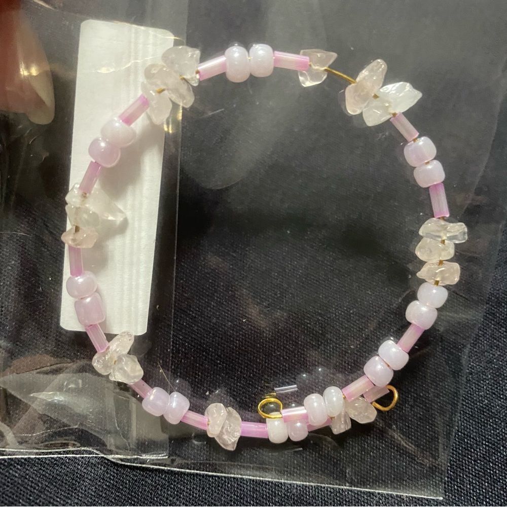 glass bracelet and gemstone bracelets pack of 2 - Picture 4 of 6